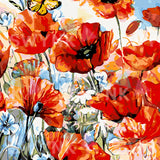 Painting by numbers Poppies with Butterfly