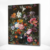 Paint by numbers Portræt af blomster i en blå vase