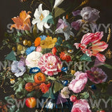 Paint by numbers Portræt af blomster i en blå vase