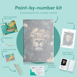 Paint by numbers Portræt af en Løve