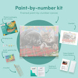 Painting by numbers Puppy and Kitten
