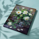 Paint by numbers Lila och vita blommor