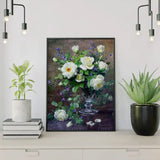 Paint by numbers Lila och vita blommor