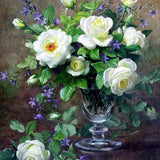 Paint by numbers Lila och vita blommor