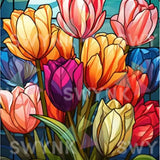 Paint by numbers Strålende Tulipaner i Fuld Blomst