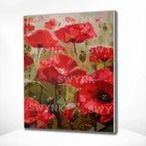 Painting by numbers Red Flowers