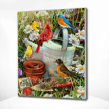 Painting by numbers Red, Blue and Yellow Birds