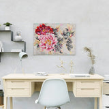 Paint by numbers Punaiset ja vaaleanpunaiset kukkia