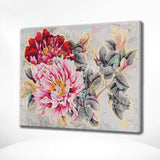 Paint by numbers Punaiset ja vaaleanpunaiset kukkia