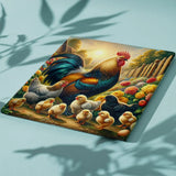 Painting by numbers Rooster, Chickens, and Chicks on the Farm