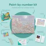 Kerstman en rendier schilderen op nummer