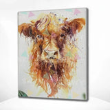 Paint by numbers skotsk højlandskvæg