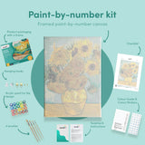 Peinture par numéros Tournesols dans un vase