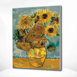 Peinture par numéros Tournesols dans un vase