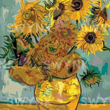 Peinture par numéros Tournesols dans un vase