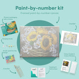 Schilderen op nummer Zonnebloemen en kamille