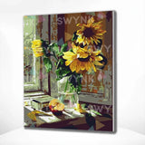 Painting by numbers Sunflowers with Apple