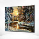 Painting by numbers Sunset Forest