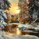 Painting by numbers Sunset Forest