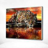 Painting by numbers Tiger Sunset
