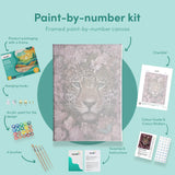 Pintar por números Tigre Rodeado de Hermosas Flores