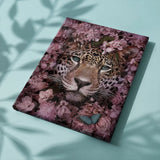 Schilderen op nummer Tijger Omringd door Prachtige Bloemen