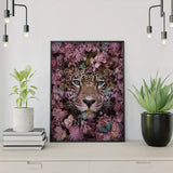 Pintar por números Tigre Rodeado de Hermosas Flores