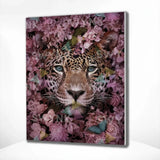 Pintar por números Tigre Rodeado de Hermosas Flores