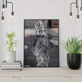 Painting by numbers Tigers Mirror Image