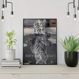 Peinture par numéros Tigres à image miroir