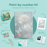 Paint by numbers Tid timeless: Hvide Blomster