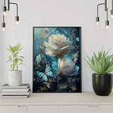 Paint by numbers Tid timeless: Hvide Blomster