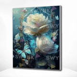 Paint by numbers Tid timeless: Hvide Blomster