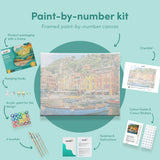 Malen nach Zahlen Stadt mit Boot