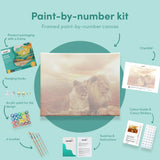 Painting by numbers Two Lions