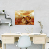 Painting by numbers Two Lions