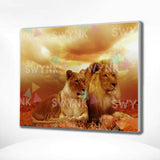 Painting by numbers Two Lions
