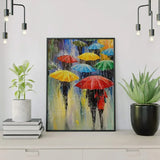 Malen nach Zahlen Regenschirm Abstrakt