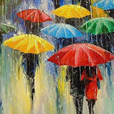 Malen nach Zahlen Regenschirm Abstrakt