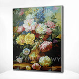 Malowanie po numerach Wazon z kolorowymi kwiatami