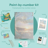 Schilderen op nummer Golven met zon