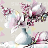 Painting by numbers White Flowers in a Vase