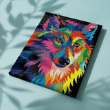Painting by numbers Wolf