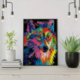Painting by numbers Wolf