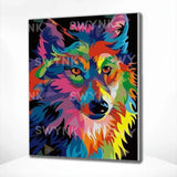 Painting by numbers Wolf