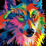 Painting by numbers Wolf