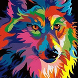 Painting by numbers Wolf