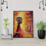 Painting by numbers Woman Autumn