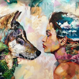 Painting by numbers Woman and Wolf