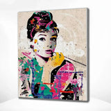 Paint by numbers Kvinna med färgade toner